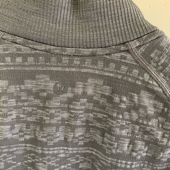 Lululemon womens Rest Less 1/4 Zip top Slate 4 long sleeve running shirt - Picture 3 of 11
